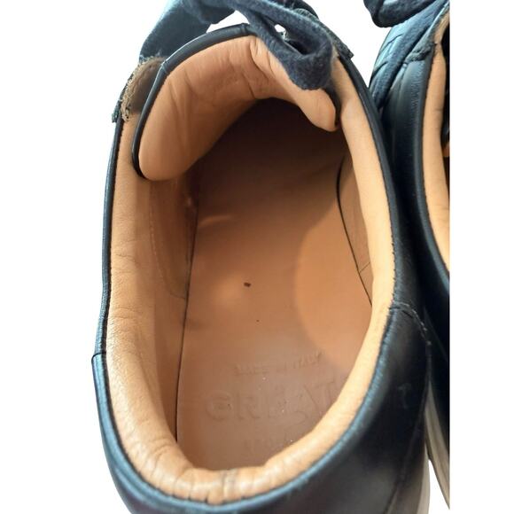 Greats Brooklyn The Royale Shoes Size 10.5 Leather Sneakers Preppy Casual Black